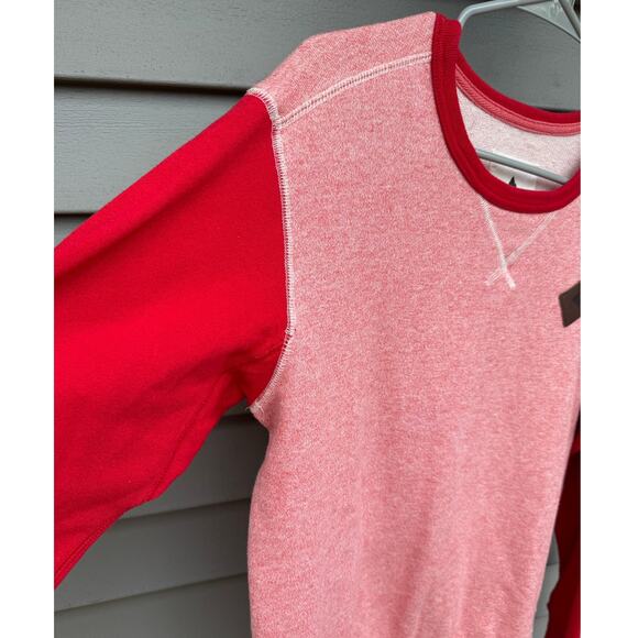 Burton size M Red Coral Marled Crewneck 100% Cotton Lightweight Sweatshirt - Picture 8 of 11